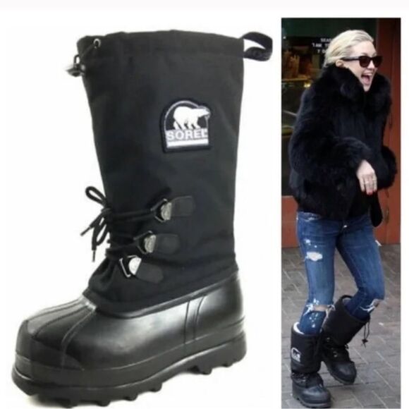 Sorel Shoes - Sorel Kaufman Winter Chunky Black Boots